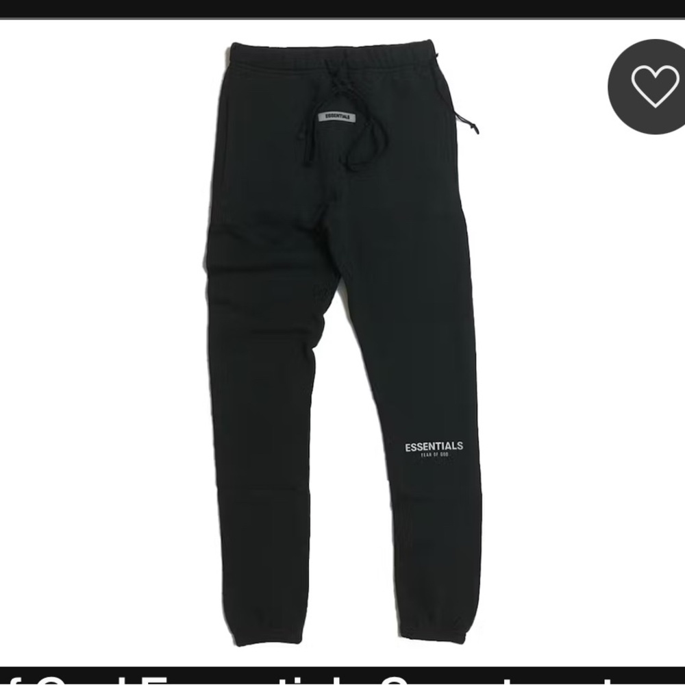 Essentials Black Sweatpants for Men